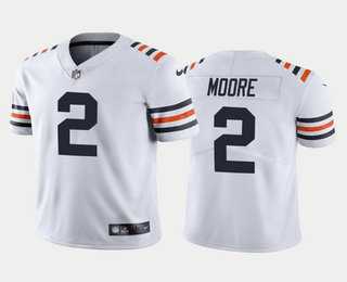Men & Women & Youth Chicago Bears #2 DJ Moore White Limited Stitched Football Jersey->chicago bears->NFL Jersey